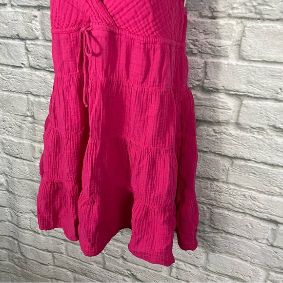 Xirena Size Small - Sonnet Mini Dress - Pink Raspberry - 100% Cotton Gauze - Picture 8 of 16